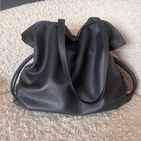 Handbags - Loewe Large Flamenco Clutch – Black Nappa Calfskin